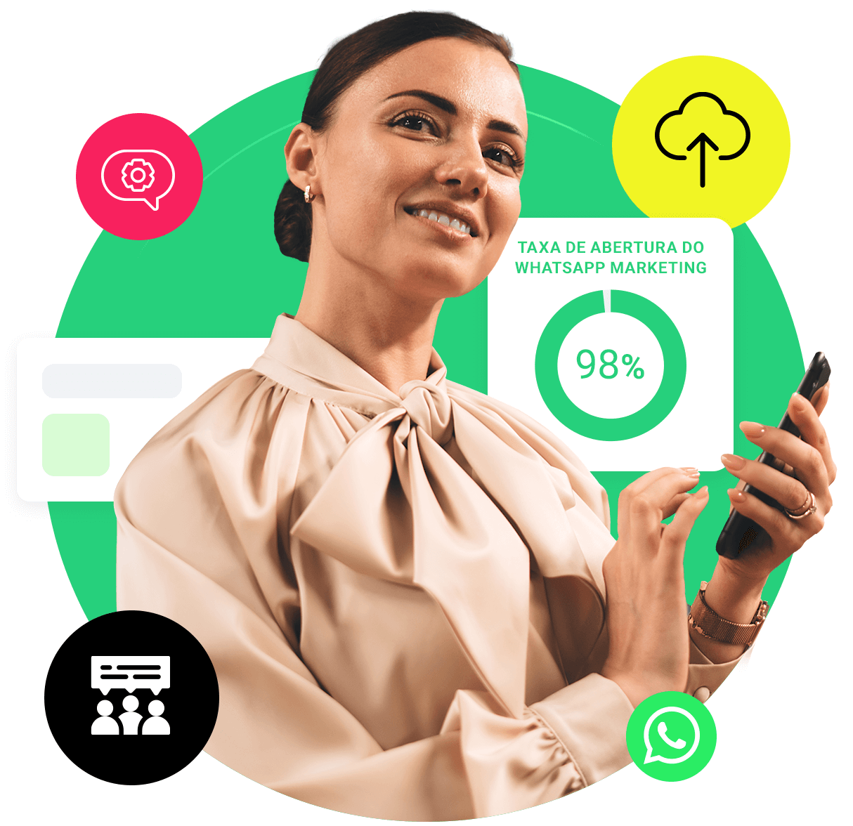 WhatsApp Marketing Envie comunicaÃ§Ãµes em massa e personalizadas para sua base de clientes.