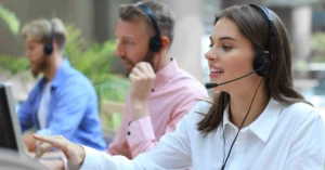 Operations leader analyzing AHT metrics in a contact center