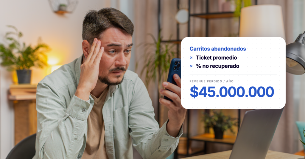 Calculadora de carrito abandonado para saber cuánto revenue pierde tu eCommerce sin recupero automatizado