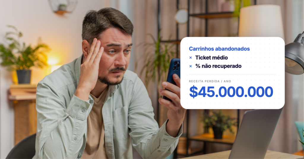 Calculadora de carrinho abandonado para saber quanto revenue seu eCommerce perde sem recuperação automatizada